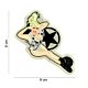 Fostex Pinup Girl Laying Embroided Fabric Patch