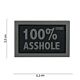 101 100% Asshole 3D PVC Patch - Black/Grey