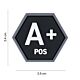 101 Blood Type A+ Hexagon 3D PVC Patch