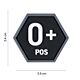 101 Blood Type O+ Hexagon 3D PVC Patch