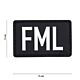 101 FML 3D PVC Patch - Black