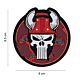 101 Punish Skull Bull 3D PVC Patch - Red
