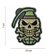 101 Handgranaat Skull And Bones 3D PVC Patch