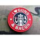 JTG Guns and Bacon Rubber Patch - Red