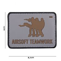 101 Airsoft Teamwork 3D PVC Patch - Grey