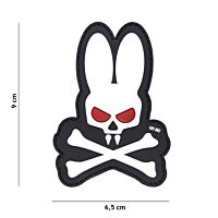 101 Skull Bunny 3D PVC Patch - White