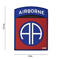 101 Airborne 82nd 3D PVC Patch - Red