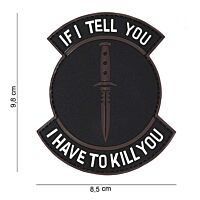 101 If I Tell You 3D PVC Patch - Black/Brown