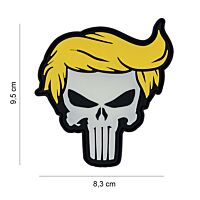 101 Punisher Skull Yellow Hair Glow in the Dark 3D PVC Patch