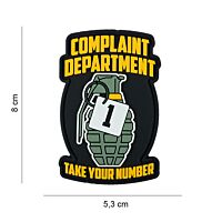 101 Complaint Department 3D PVC Patch