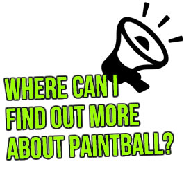 Where can I find out more about paintball?